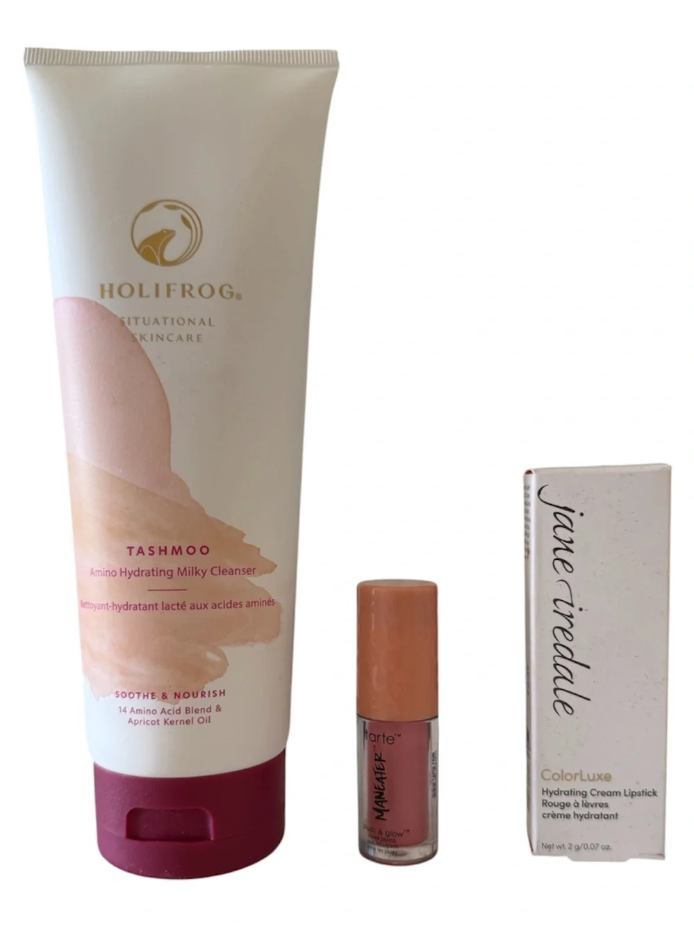 Makeup, Cleanser Bundle Of Three Tarte, Jane Iredale, Holifrog
